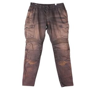 Ugly Bros Motorpool Motorcycle Cargo Jeans Mens 34 Fit 32x35 Purple Stretch EUC